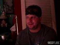 Jewel Denyle sucking on set