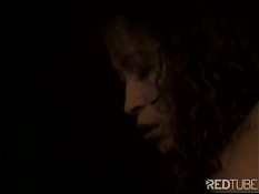 Curly woman pleasing man anally