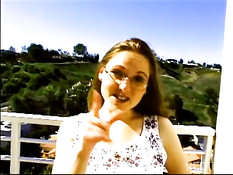 Hot campus slut with glasses