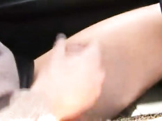 Chris and Lena having fun on a parking lot