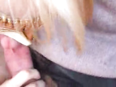 Chris and Lena having fun on a parking lot