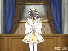 Anime maid pleasure