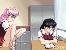 Anime girls abused by jerk