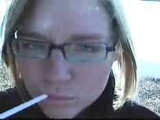 Sweet Anne blowing and smoking