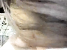 Isabel having fun in an elevator