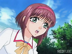 Busty manga girl taken by nerd