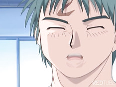 Busty manga girl taken by nerd