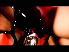 Hot babe with private cue