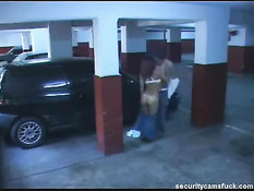 Having fun on the parking lot