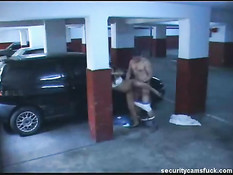 Having fun on the parking lot