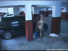 Having fun on the parking lot