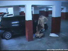 Having fun on the parking lot