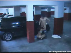 Having fun on the parking lot