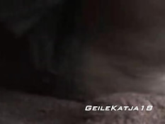 Horny Katja on the beach