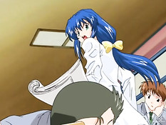 Anime girl bondaged by witch