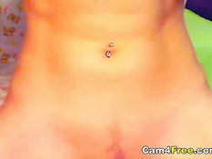 Sweet blonde rubbing on cam