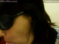 Young girl makes blowjob