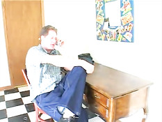 Young redhead gets convinced to fuck