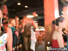 Stripper gets wanked on a girlparty