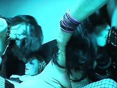 Gothic people having an orgy
