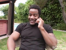 Tiny tited chick gets full black service