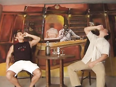 Babe found new friends in a bar