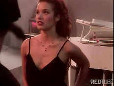 Two women pleased by beefcake