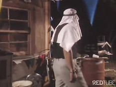 Two babes playing with one dick