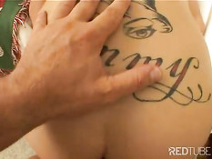 Two young sweet hotties and one cock