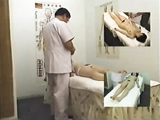 Asian gets a massage