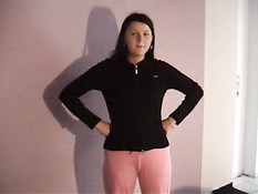 German girl having fun