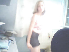 Teen girl stripping on webcam