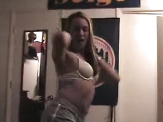 College girl dancing