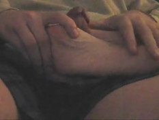 Wife footjob on couch