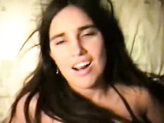 Busty brunette gets bumped