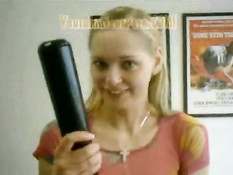 Teen girl fucking bat