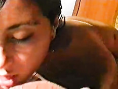 Italian girl spits, blows cock and fucks