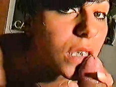 Italian girl spits, blows cock and fucks