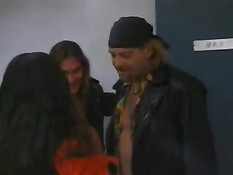 Busty Ebony Sierra Fucks Three In Bathroom