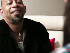 black on black with natural tits gets cumshot