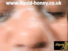 several ebony babes collect cumshots