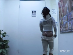 a black on white anal from behind with cum shot