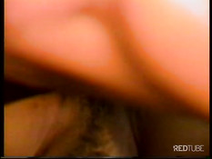 Busty black chick sucked by man