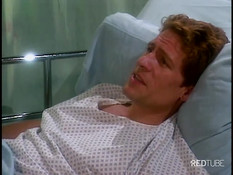 long legged nurse gets hardcore fuck on bed