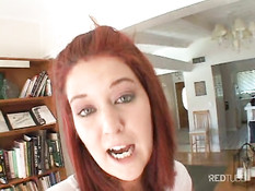 Naughty babe gets fucked and swallows