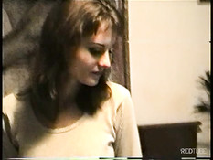 Woman lolling on bed