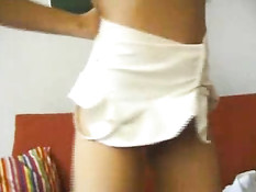 Young blonde on couch