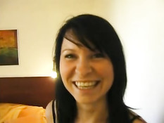 French guy making girl play with herself