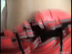 Bimbo bitch in sexy red body