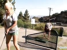 Golf playing horny lesbian pussies